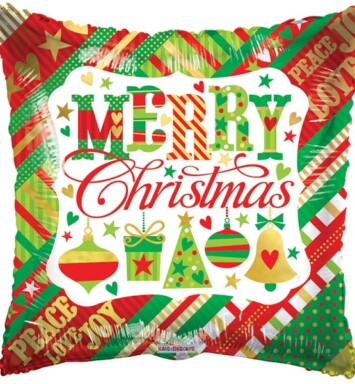 18" Merry Christmas Pillow Foil Balloon