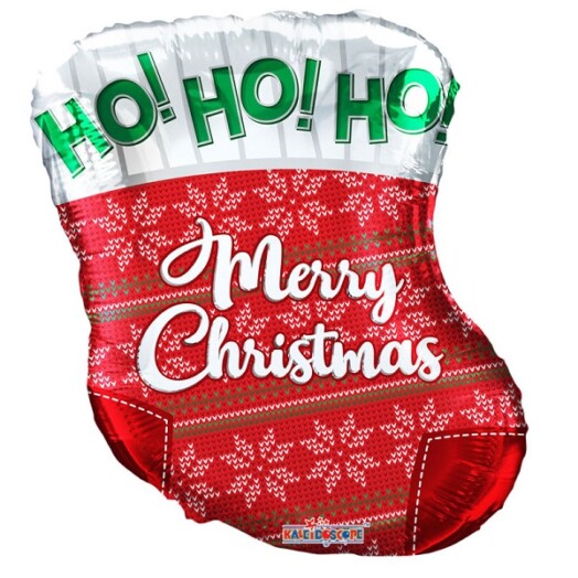 18" Christmas Stocking Foil Balloon