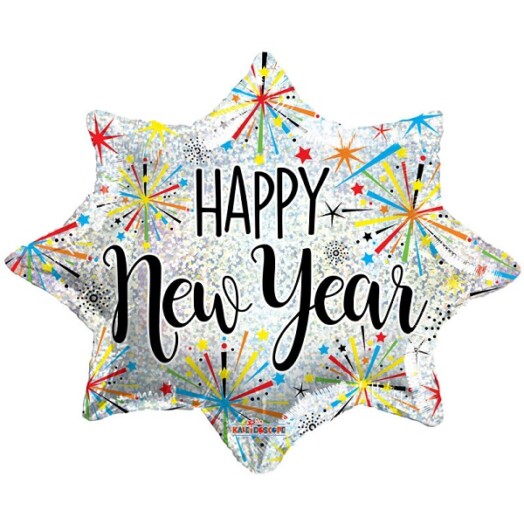 18" New Year Explosion Foil Balloon