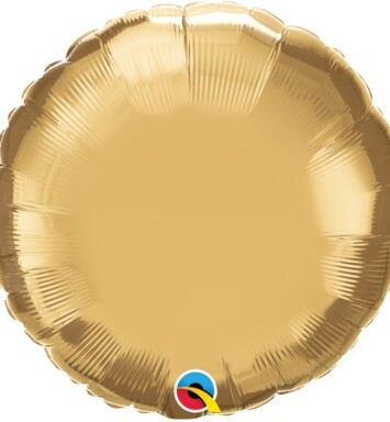 Unpackaged 18" Chrome Gold Round Foil Balloon