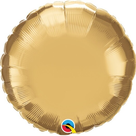 Unpackaged 18" Chrome Gold Round Foil Balloon