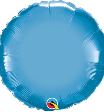 Unpackaged 18" Chrome Blue Round Foil Balloon