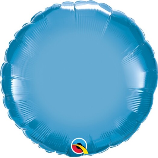 Unpackaged 18" Chrome Blue Round Foil Balloon
