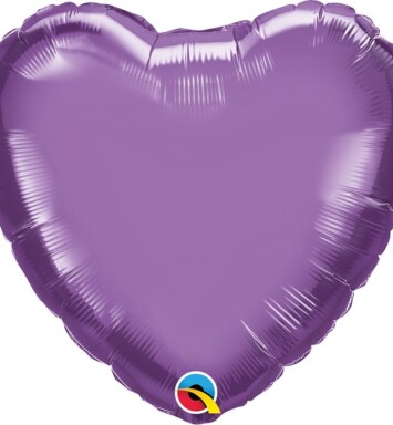 Unpackaged 18" Chrome Purple Heart Foil Balloon