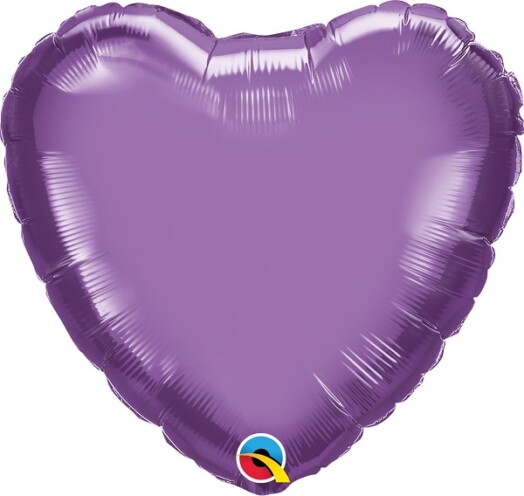Unpackaged 18" Chrome Purple Heart Foil Balloon