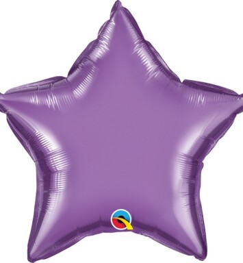 Unpackaged 20" Chrome Purple Star Foil Balloon