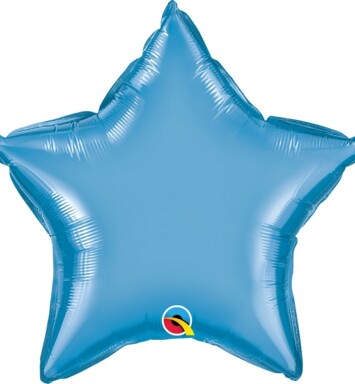 Unpackaged 20" Chrome Blue Star Foil Balloon
