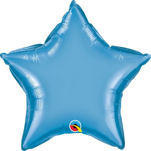 Unpackaged 20" Chrome Blue Star Foil Balloon