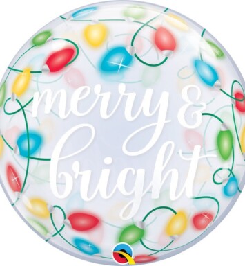 22 Inch Merry & Bright Lights Bubble Balloon