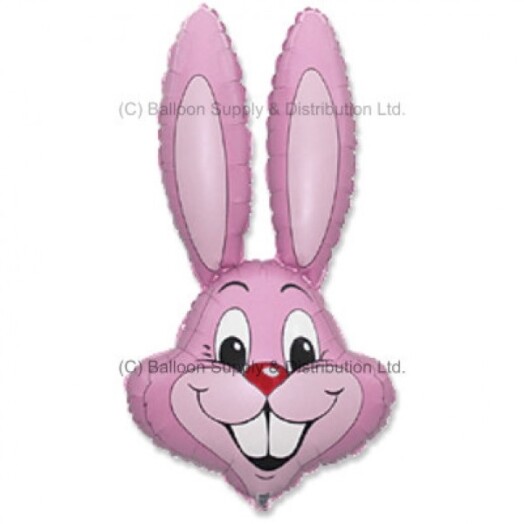 Light Pink Rabbit Head Super Shape Foil Balloon