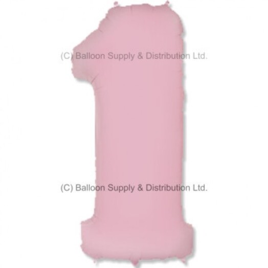 Jumbo Pastel Pink Number 1 Foil Balloon