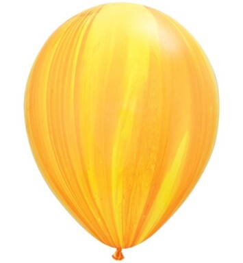 11 Inch Yellow Orange Rainbow SuperAgate Latex