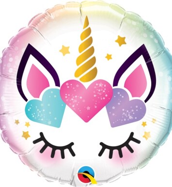 18" Unicorn Eyelashes Foil Balloon
