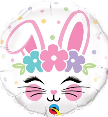 18" Bunny Face Foil Balloon
