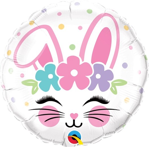 18" Bunny Face Foil Balloon
