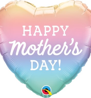 18 Inch Mother's Day Pastel Ombre Foil Balloon