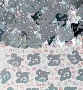 14g 25th Silver Anniversary Confetti