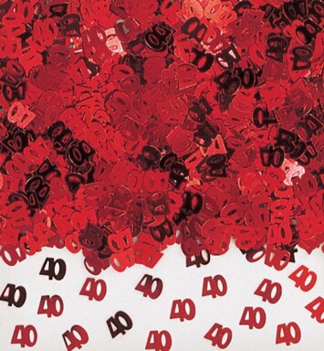 14g 40th Red Anniversary Confetti