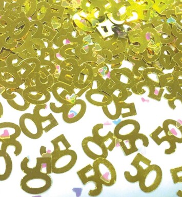 14g 50th Gold Anniversary Confetti