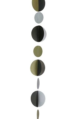 Gold/Silver/Black Circle Balloon Tail