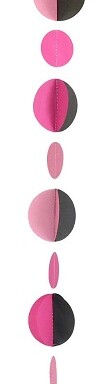 Pink & Black Circle Balloon Tail