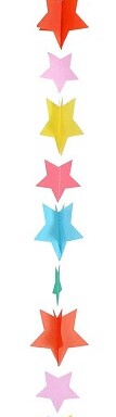 Multi Coloured Stars Balloon Tail