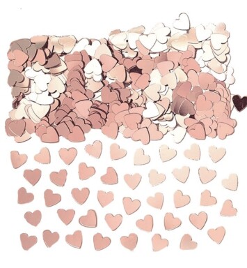 14g Rose Gold Heart Confetti
