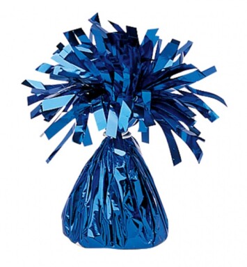 Box of 12 Amscan Foil Balloon Weights - Blue