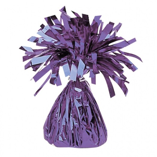 Box of 12 Amscan Foil Balloon Weights - Purple