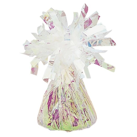 Box of 12 Amscan Foil Balloon Weights - Iridescent