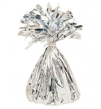 Box of 12 Amscan Foil Balloon Weights - Silver