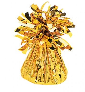 Box of 12 Amscan Foil Balloon Weights - Gold