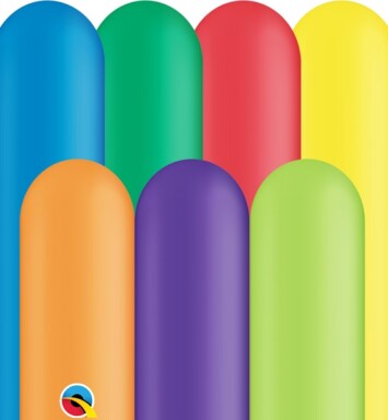 260Q Carnival Assortment Latex Balloons 100ct
