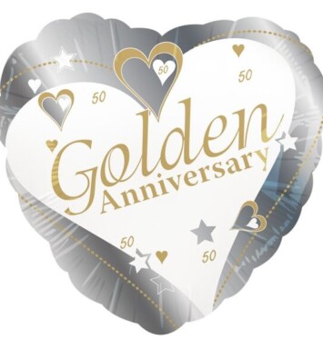 18" Golden Anniversary Foil Balloon