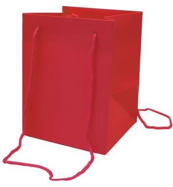 19x25cm Hand Tie Bag 10pk Red