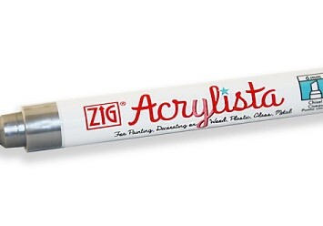 Acrylista Chisel Tip Pen - Silver