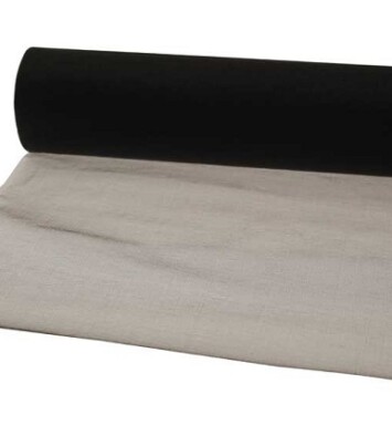 29cm x 25m Soft Organza Black