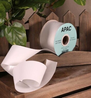 2" White Matt Ribbon