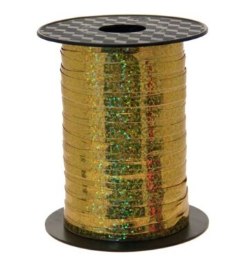 5mm Holographic Gold Curling Ribbon