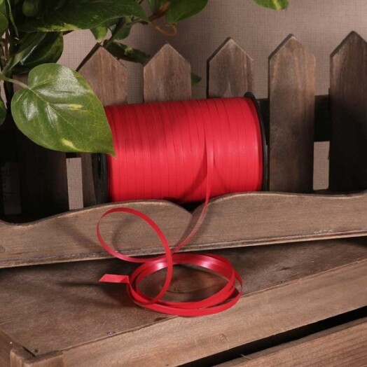 5mm Matt Red Curling Ribbon