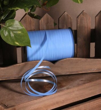 5mm Matt Light Blue Curling Ribbon