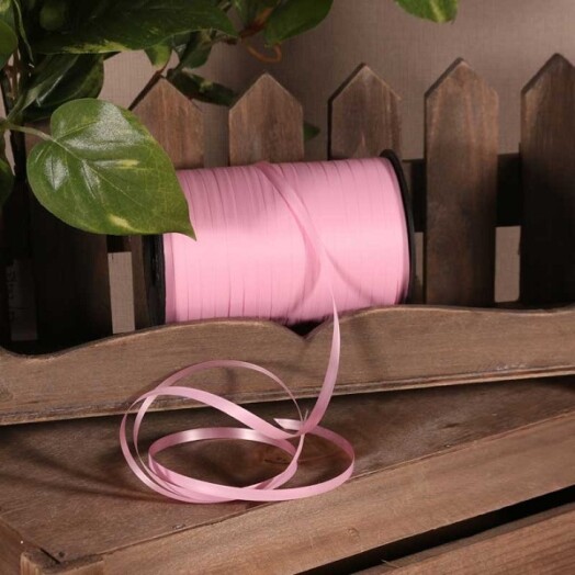 5mm Matt Light Pink Curling Ribbon