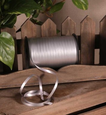 5mm Matt Silver Curling Ribbon