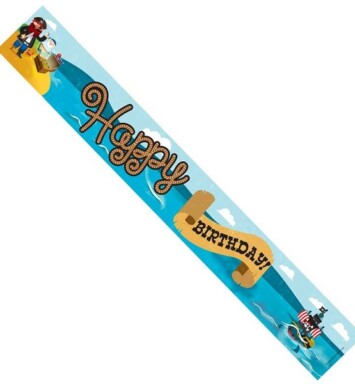 9ft Banner Happy Birthday Pirate