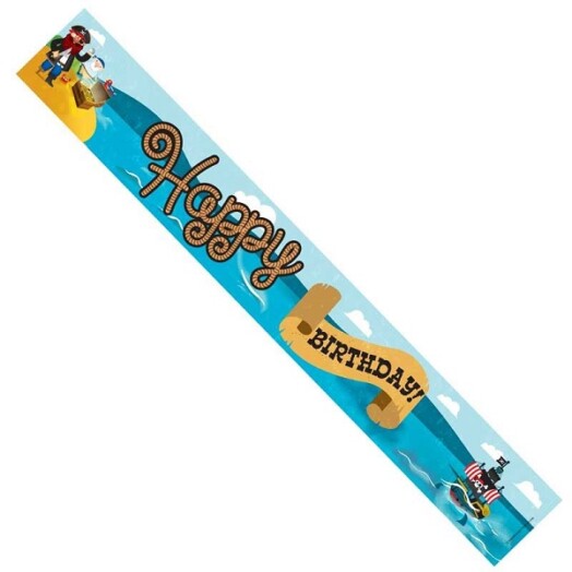 9ft Banner Happy Birthday Pirate