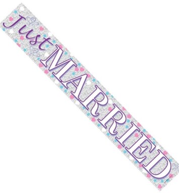 9ft Banner Just Married