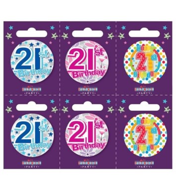 Age 21 Small Badges