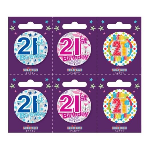 Age 21 Small Badges