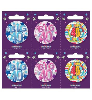 Age 40 Small Badges