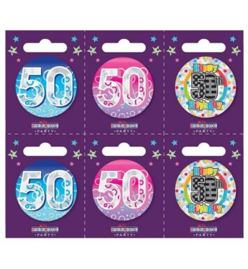 Age 50 Small Badges